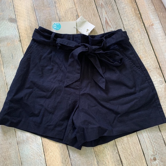 NWT Boden Cora linen shorts navy size 4 - Picture 2 of 5